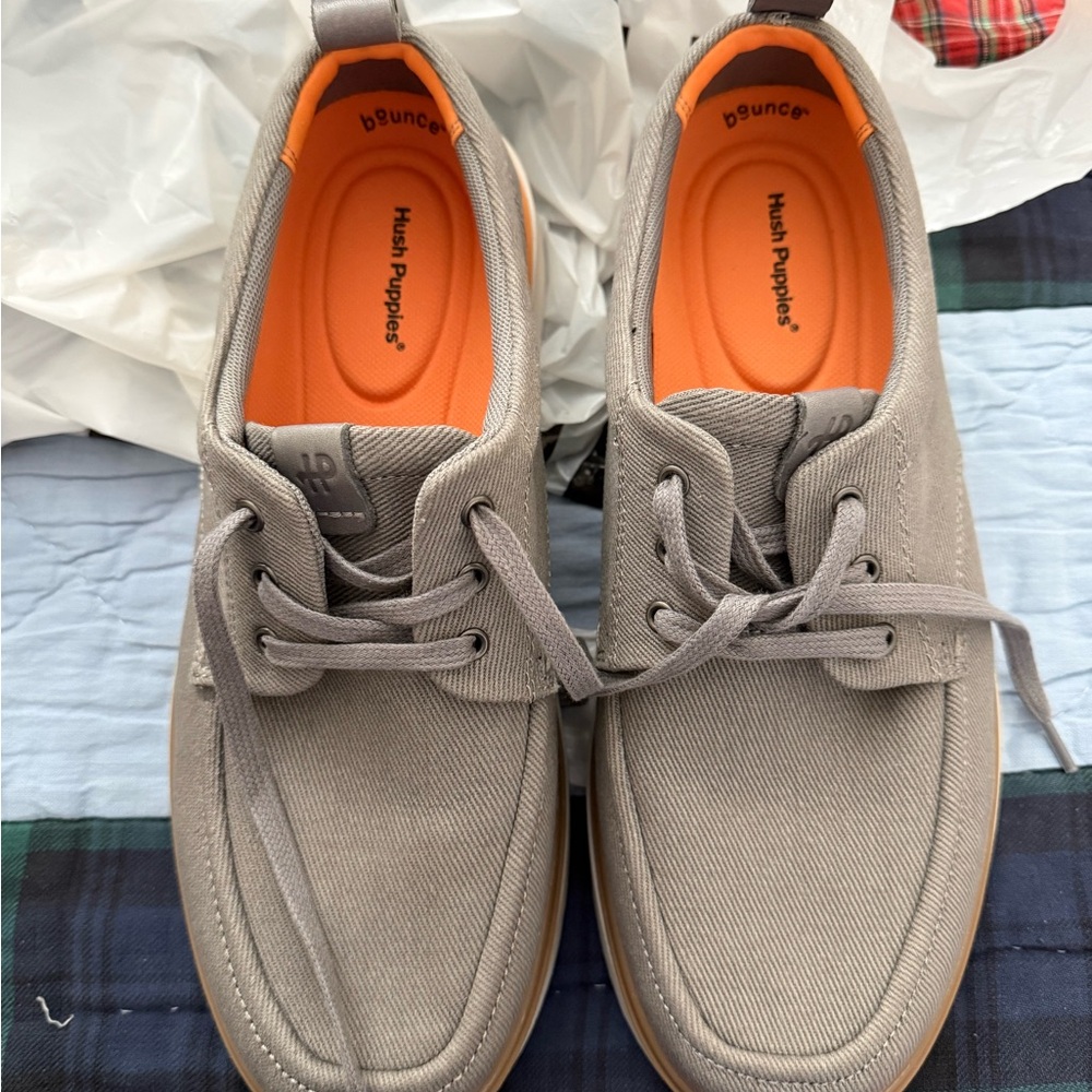 Hush Puppies Men's Gray Boat Shoes